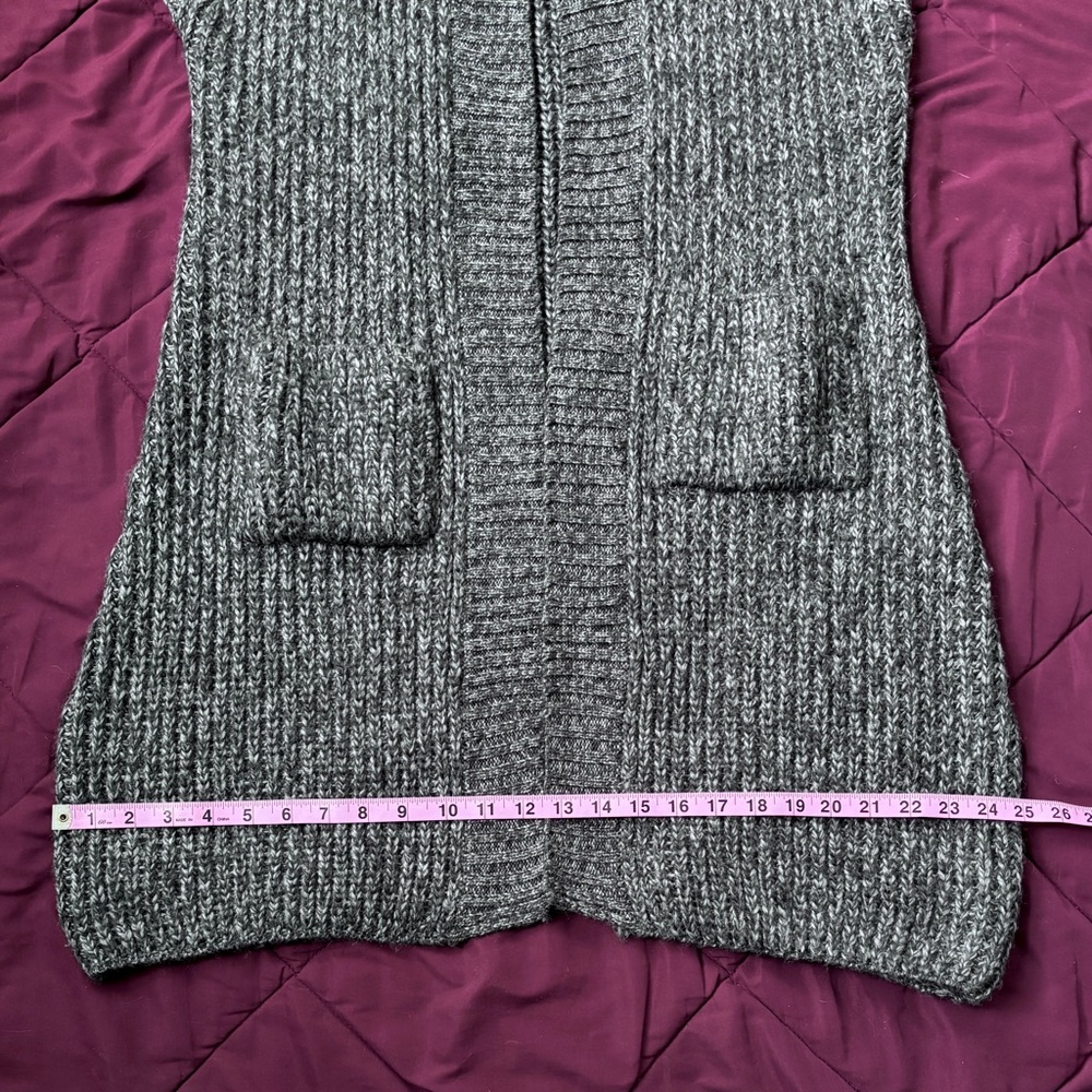 Prana Thalia wool blend black dark gray grey duster sweater - Picture 15 of 16